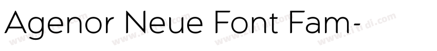 Agenor Neue Font Fam字体转换
